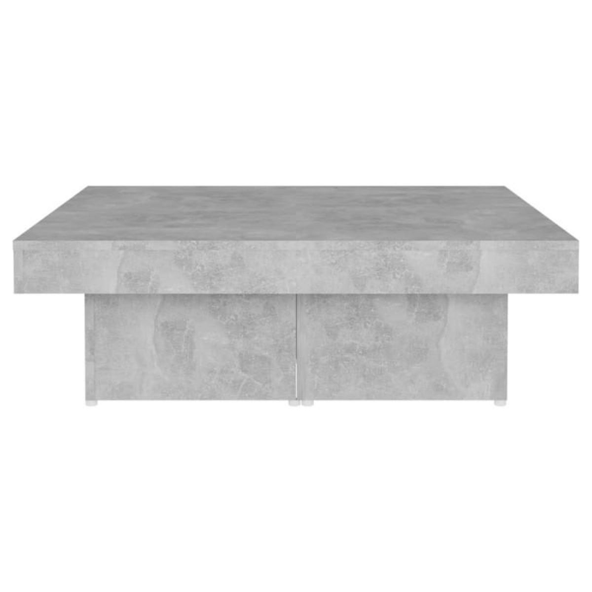VIDAXL Table basse gris béton 90x90x28 cm bois d ingénierie