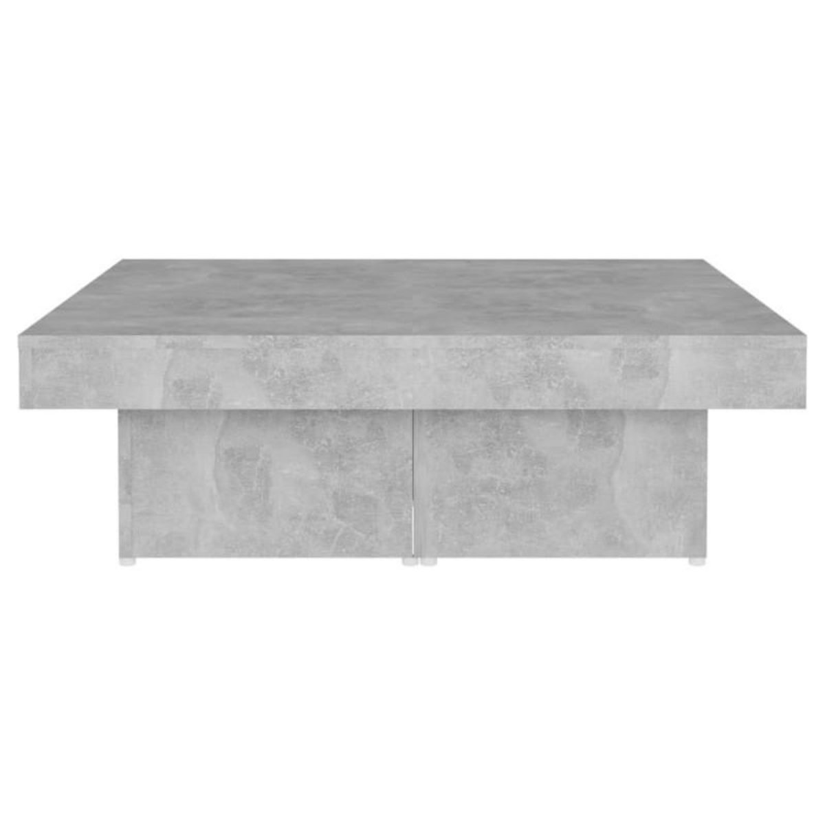 VIDAXL Table basse gris béton 90x90x28 cm bois d ingénierie
