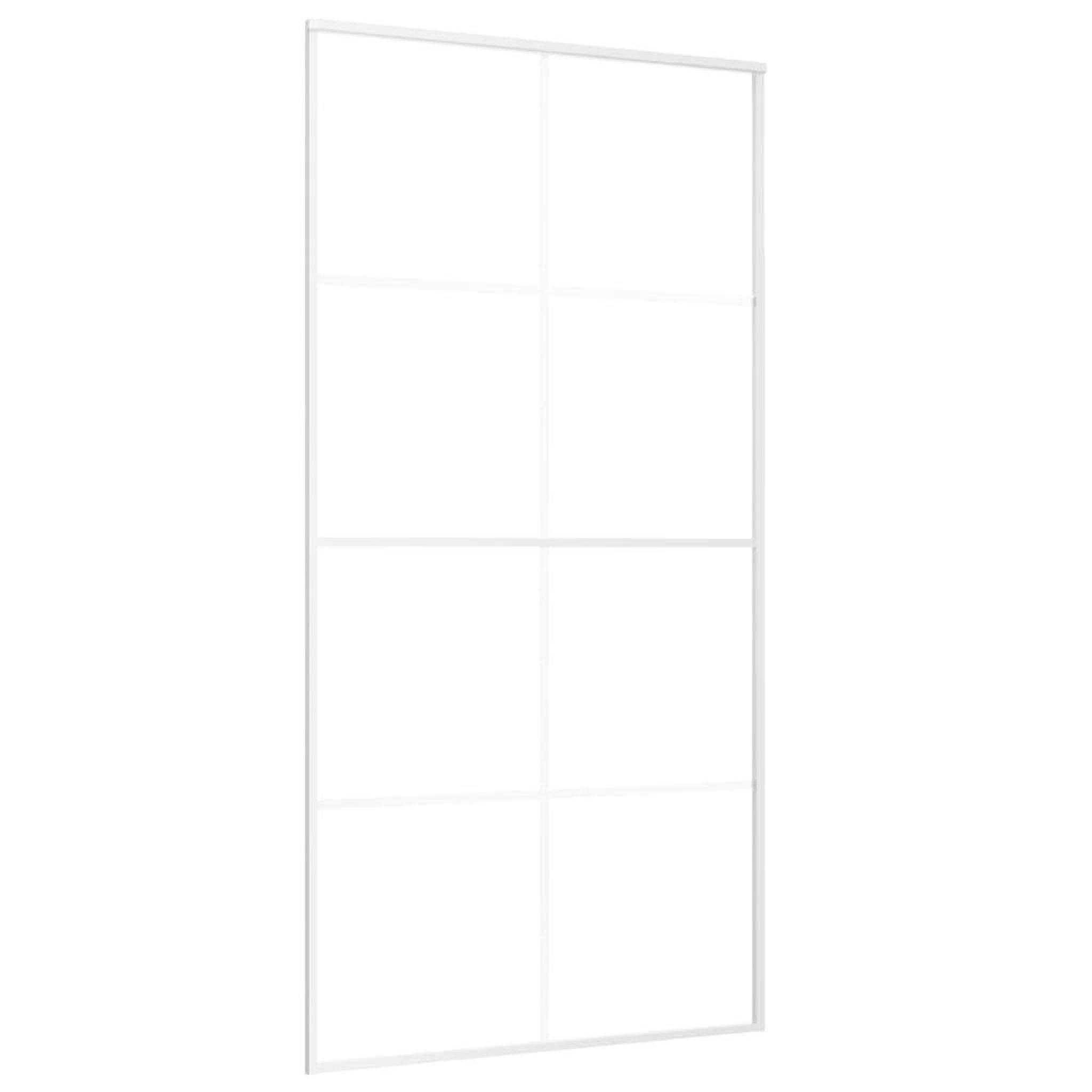 Voir la diapositive 2 : VIDAXL Porte coulissante Verre ESG depoli aluminium 102,5x205 cm Blanc