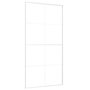 Voir la diapositive 2 : VIDAXL Porte coulissante Verre ESG depoli aluminium 102,5x205 cm Blanc