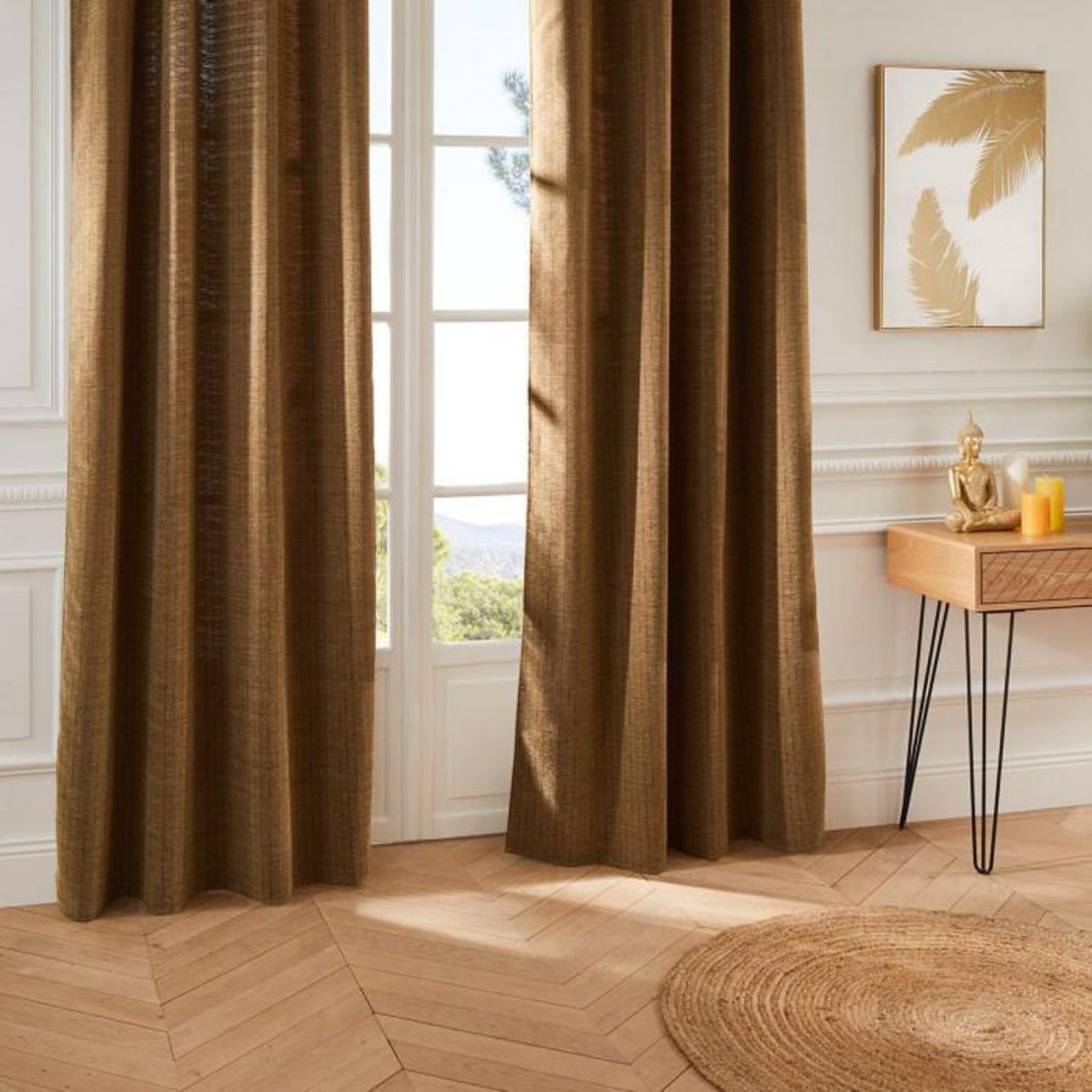 ATMOSPHERA Rideau à Oeillets  Jiling  140x260cm Camel