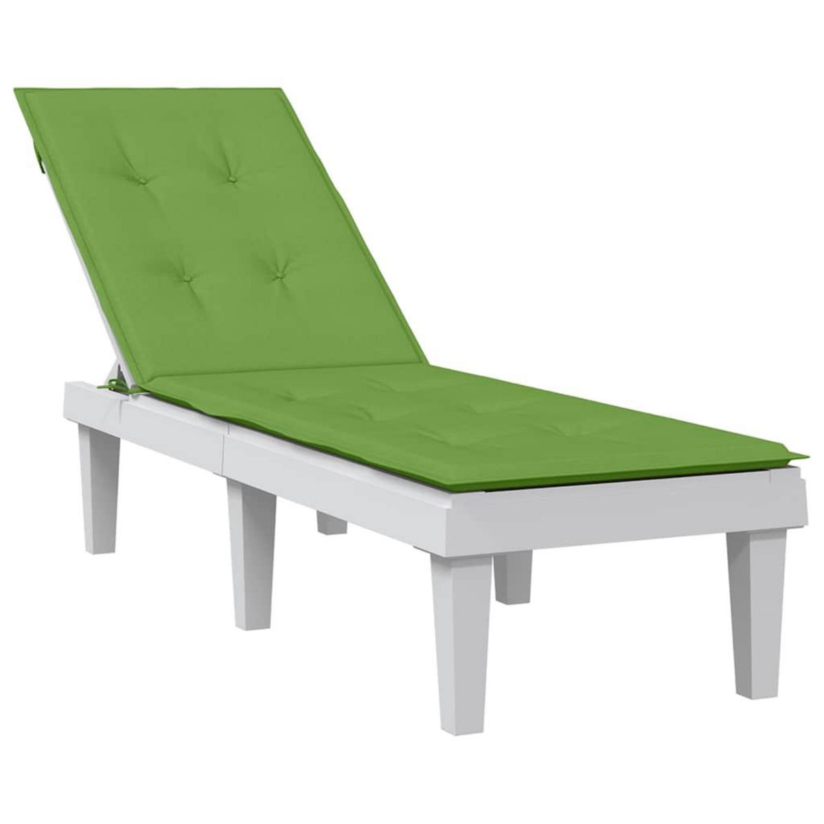 VIDAXL Coussin de chaise longue vert melange (75+105)x50x3 cm tissu