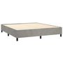 Voir la diapositive 4 : VIDAXL Sommier a lattes de lit et matelas Gris clair 200x200cm Velours