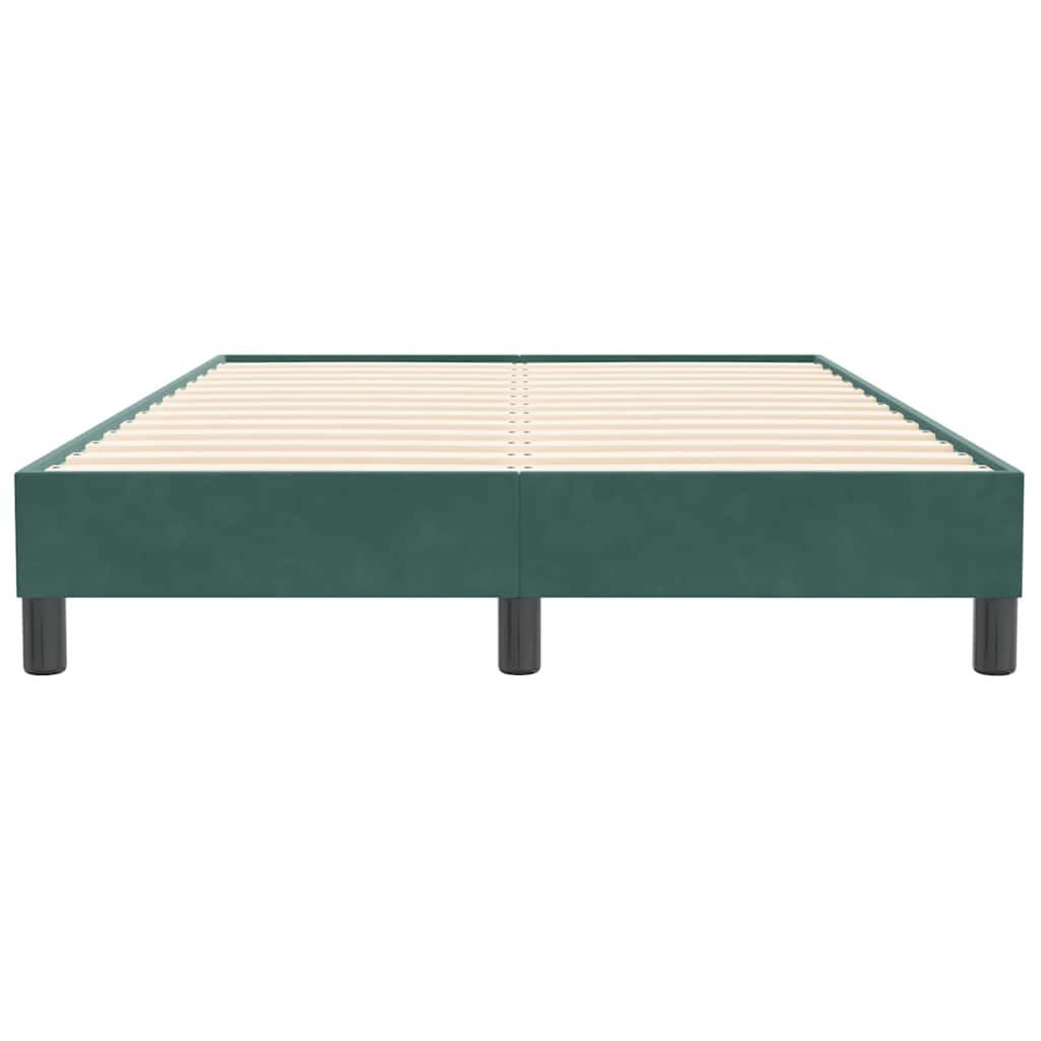 Voir la diapositive 5 : VIDAXL Cadre de lit sans matelas vert fonce 120x210 cm velours