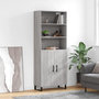 Voir la diapositive 1 : VIDAXL Buffet haut Sonoma gris 69,5x34x180 cm Bois d'ingenierie