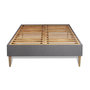 Voir la diapositive 4 : SEPTNUITS Pack matelas + sommier kit gris Memo Zen Mousse à mémoire de forme MAXI épaisseur + Couette + 2 oreillers