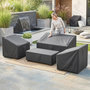 Voir la diapositive 6 : OUTSUNNY Ensemble de 4 housses salon de jardin imperméable tissu oxford noir