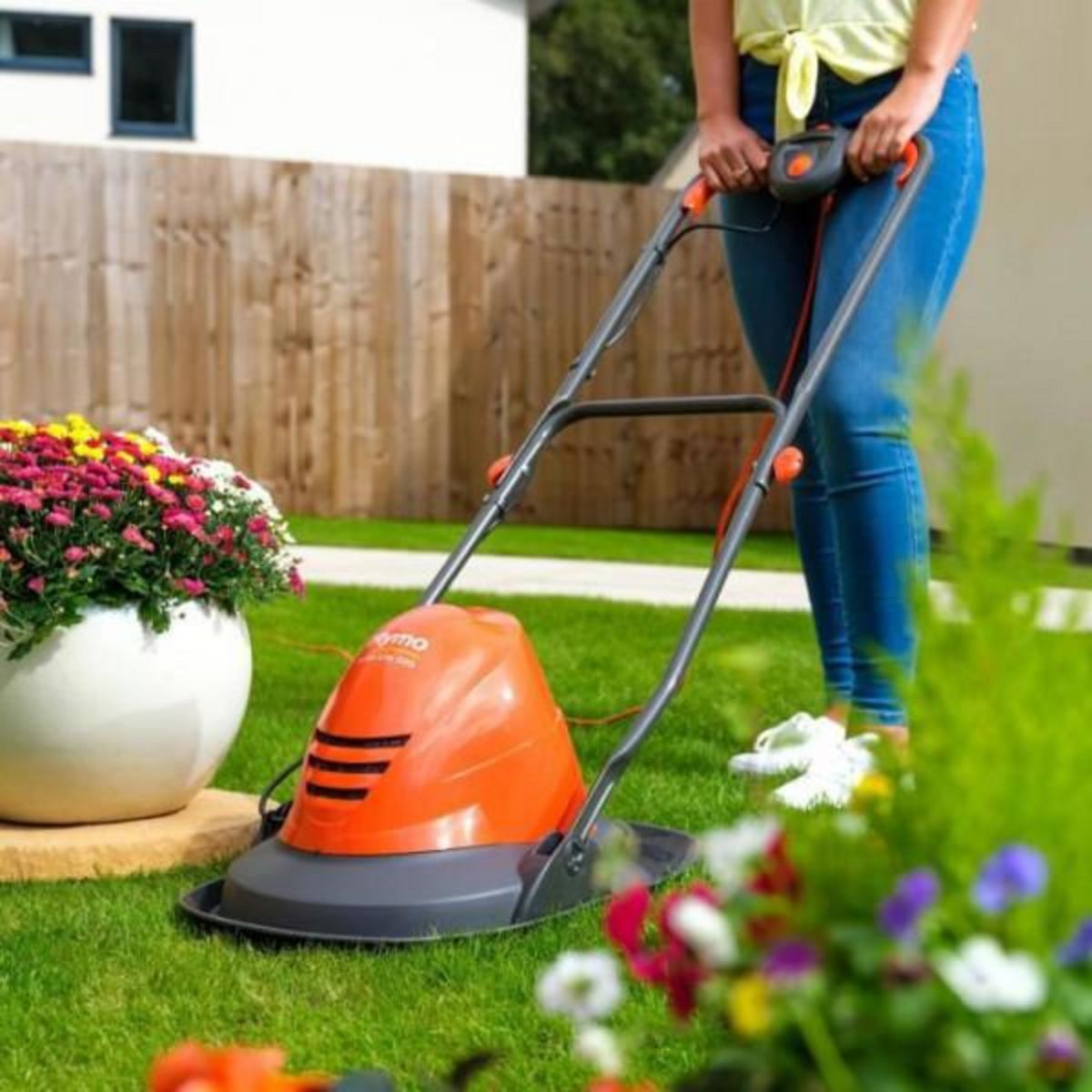 HQ-CLOUD Tondeuse a Gazon   électrique sur coussin d'air - Largeur de coupe 25 cm - FLYMO Turbo Lite 250