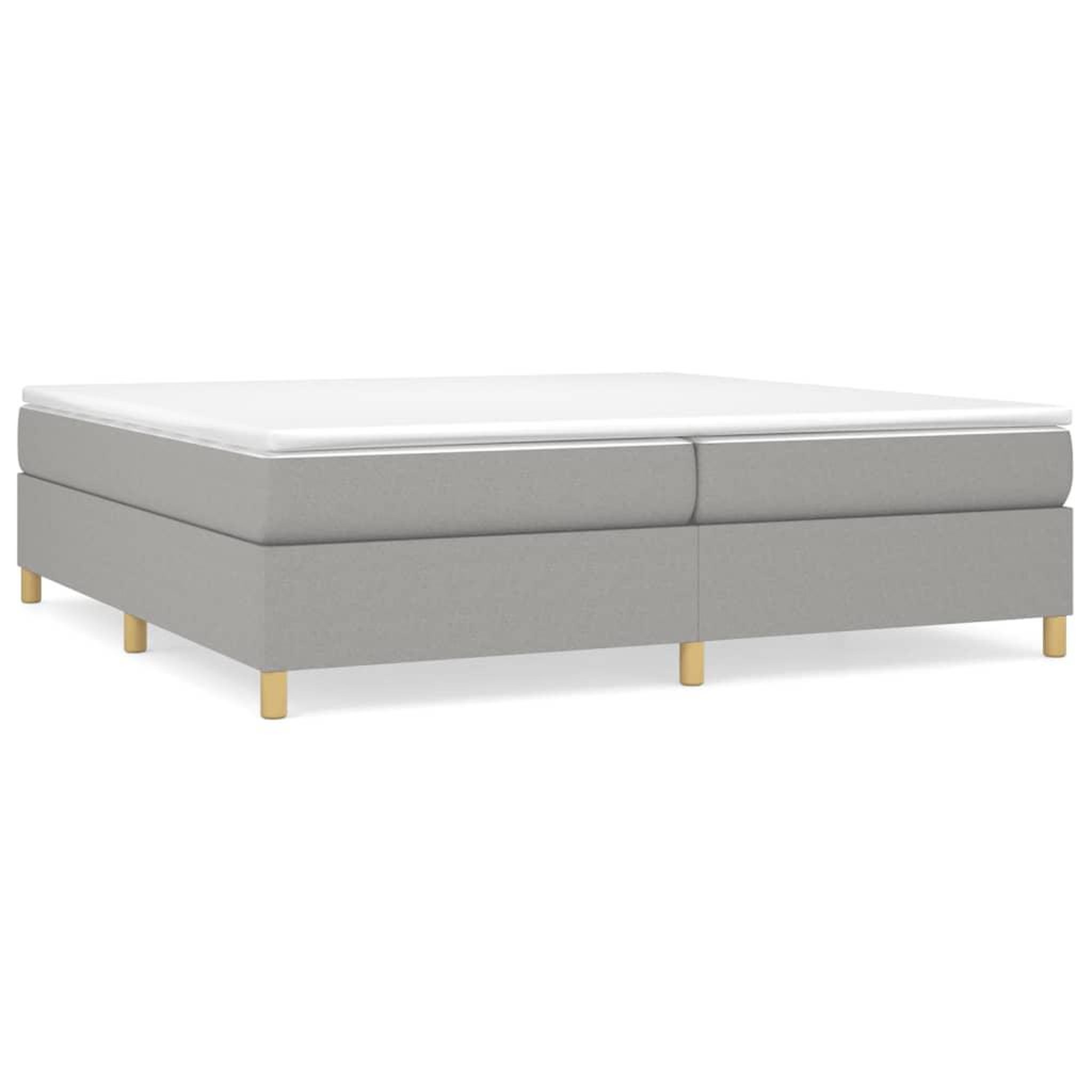 Voir la diapositive 2 : VIDAXL Cadre de lit sans matelas gris clair 200x200 cm tissu