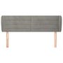 Voir la diapositive 3 : VIDAXL Tete de lit avec oreilles Gris clair 147x23x78/88 cm Velours