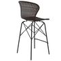 Voir la diapositive 3 : Rendez vous déco Lot de 2 chaises pour îlot central 63 cm en résine tressée marron - Palma