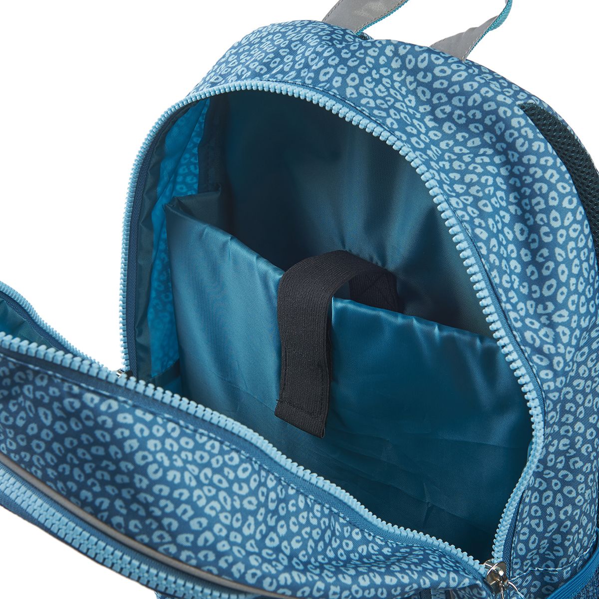 YOUNG'S ATTITUDE Sac à dos bleu avec compartiment pour ordinateur motif léopard