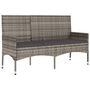Voir la diapositive 2 : VIDAXL Banc de jardin a 3 places avec coussins Gris Resine tressee