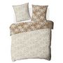 Voir la diapositive 6 : FUTURE HOME Parure de lit 2 personnes en coton 57 fils imprimé camel