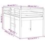 Voir la diapositive 6 : VIDAXL Lit haut sans matelas 90x190 cm bois de pin massif