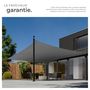 Voir la diapositive 4 : tectake Voile d'ombrage triangulaire rectangulaire avec une protection UV 50+ gris 5,4 x 5,4 m
