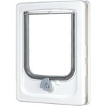 Zolux Chatiere 4 positions - ZOLUX - L20 x H25 cm - Pour porte bois, PVC, métal - Catwalk - Blanc
