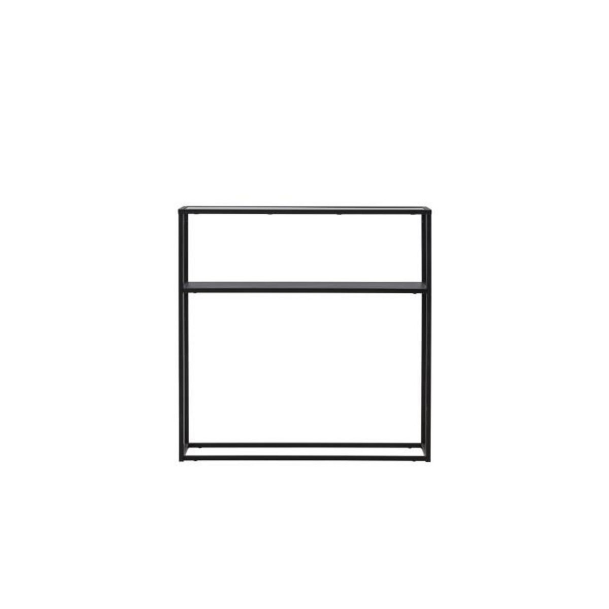 Paris Prix Console Design en Verre  Bogota  80cm Noir