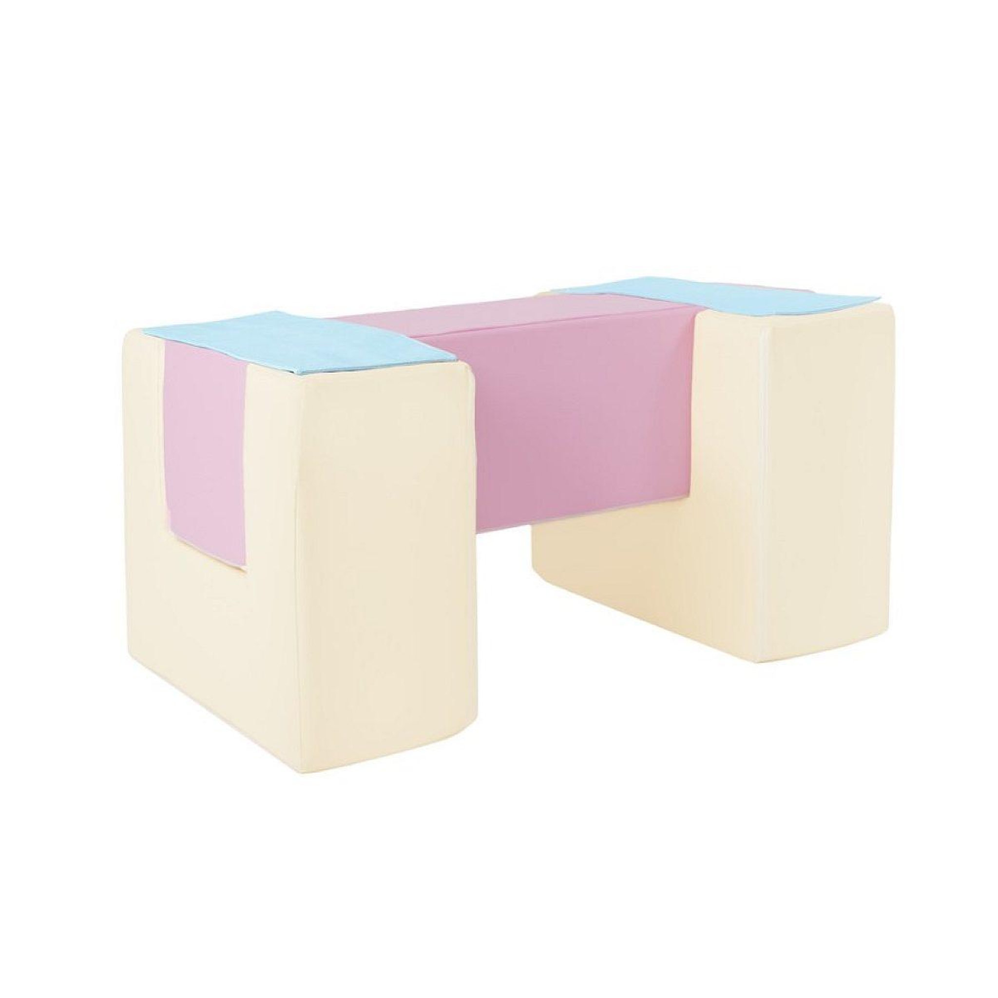 VELINDA 3 blocs en mousse rose bleu jaune pastel