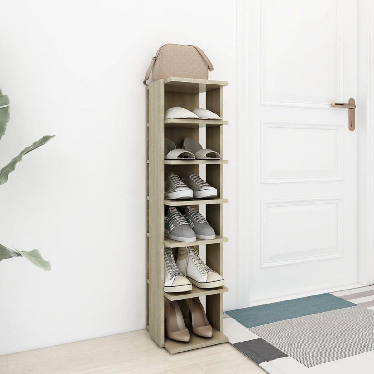 VIDAXL Armoire a chaussures Chene sonoma 27,5x27x102 cm