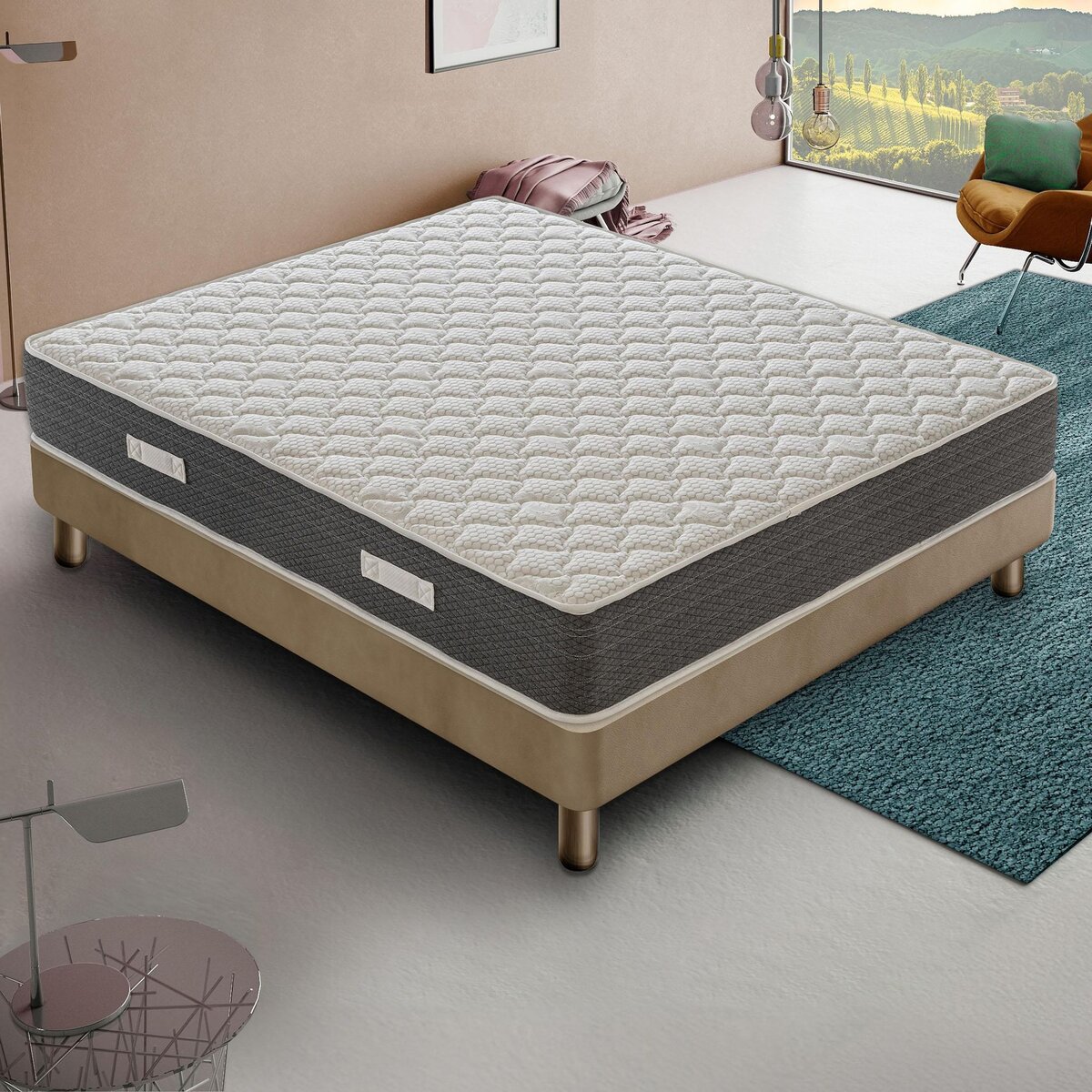 ILOVESLEEP Matelas Ressorts Ensachés ALBA Accueil Mémoire De Forme Epaisseur 30 Cm