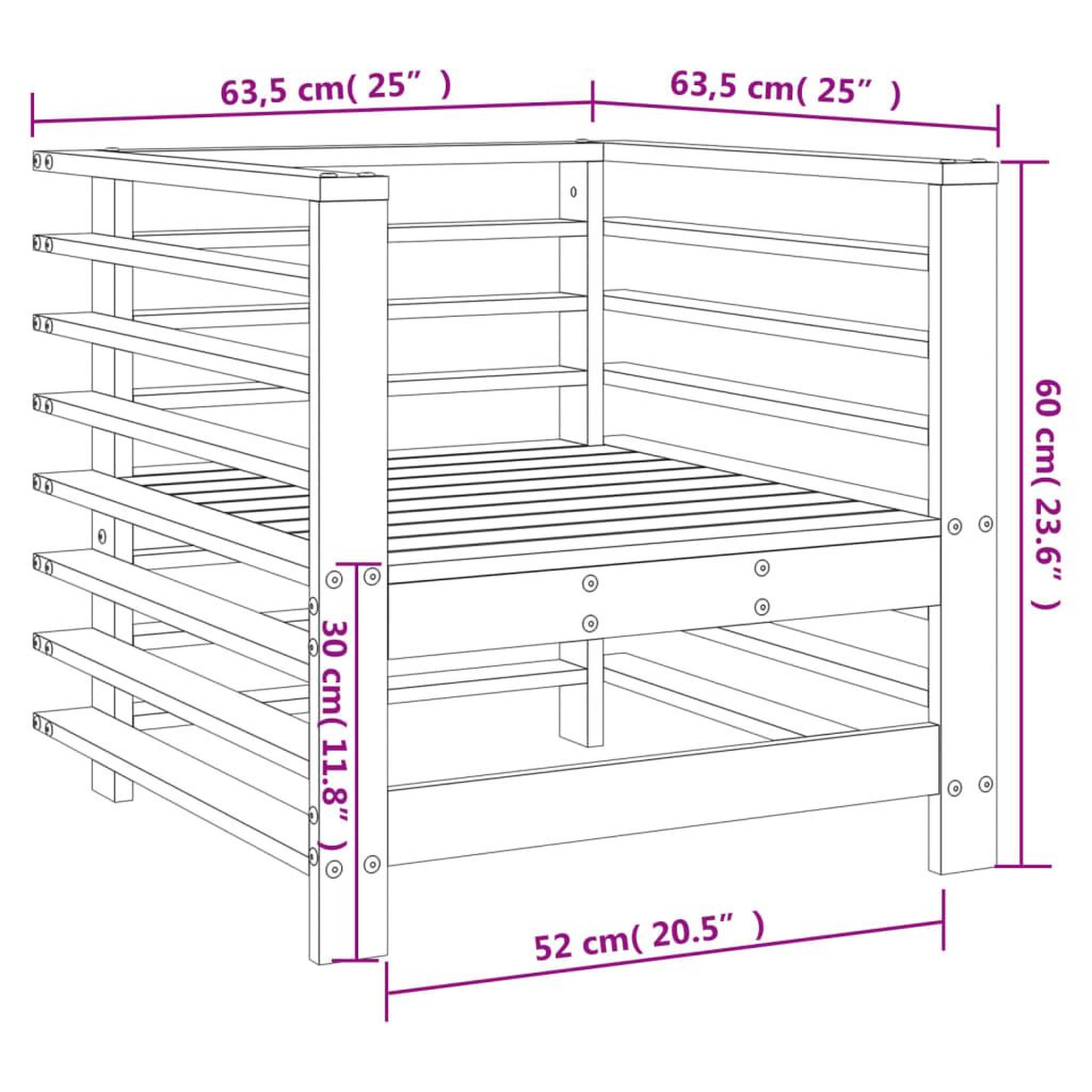Voir la diapositive 6 : VIDAXL Chaises de jardin lot de 2 gris bois massif de pin