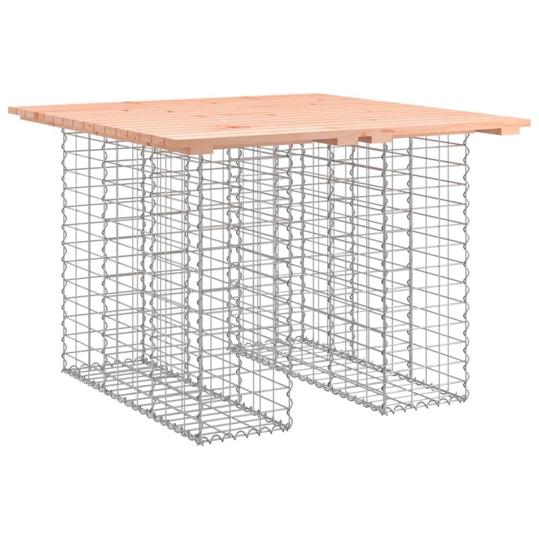 Voir la diapositive 2 : VIDAXL Banc jardin design gabion 100x102x72 cm bois massif de douglas
