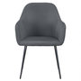 Voir la diapositive 2 : Paris Prix Fauteuil Design  Blida  87cm Gris & Noir
