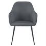 Voir la diapositive 2 : Paris Prix Fauteuil Design  Blida  87cm Gris & Noir