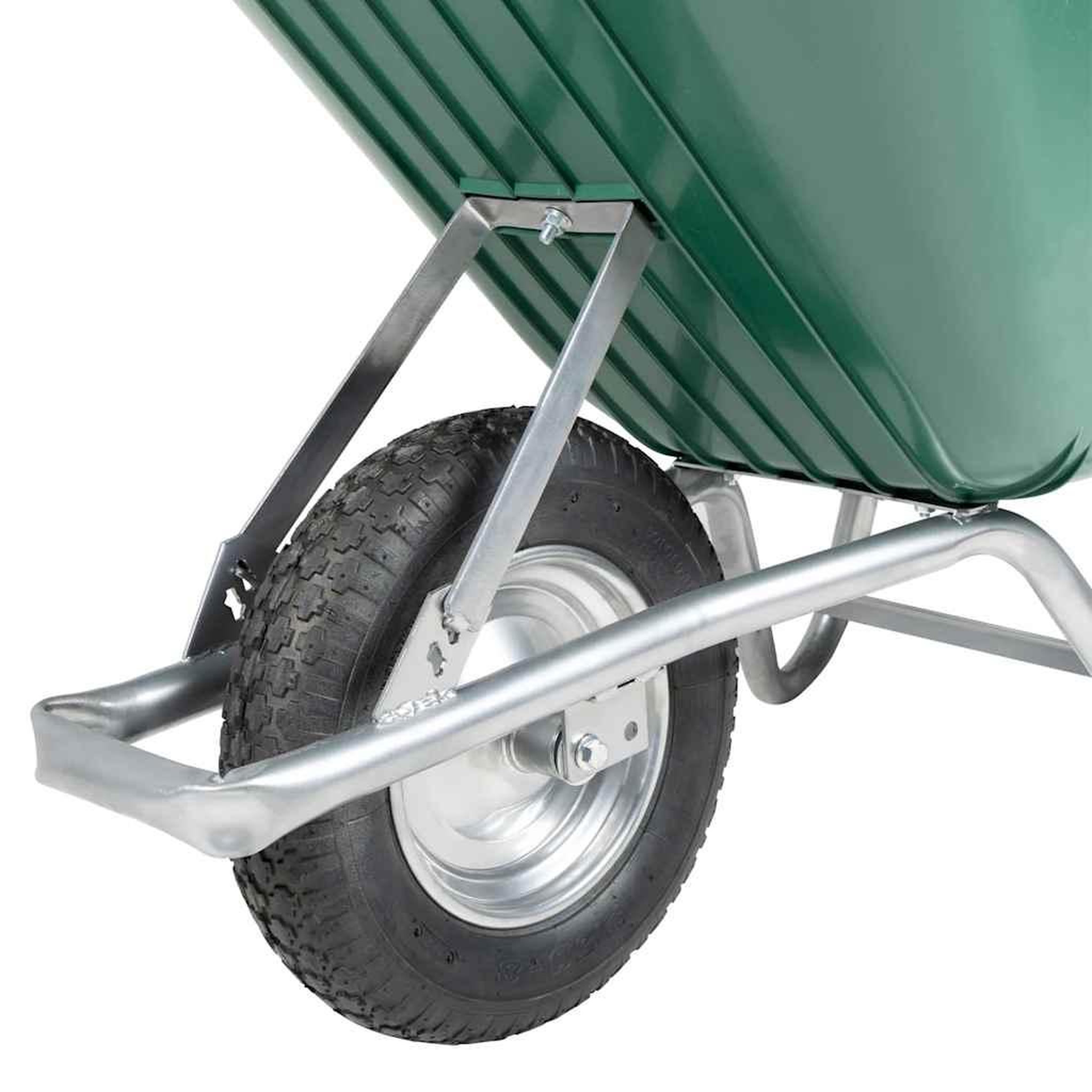 Voir la diapositive 5 : VIDAXL Brouette vert 90 L 150 kg acier galvanise et plastique