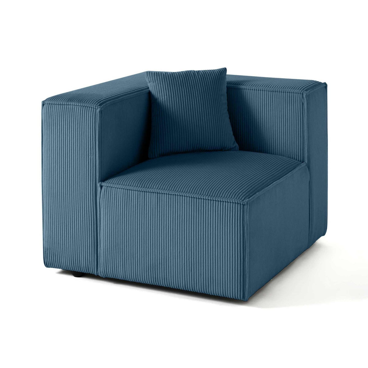 LISA DESIGN Arty - module d'assise gauche - en velours côtelé