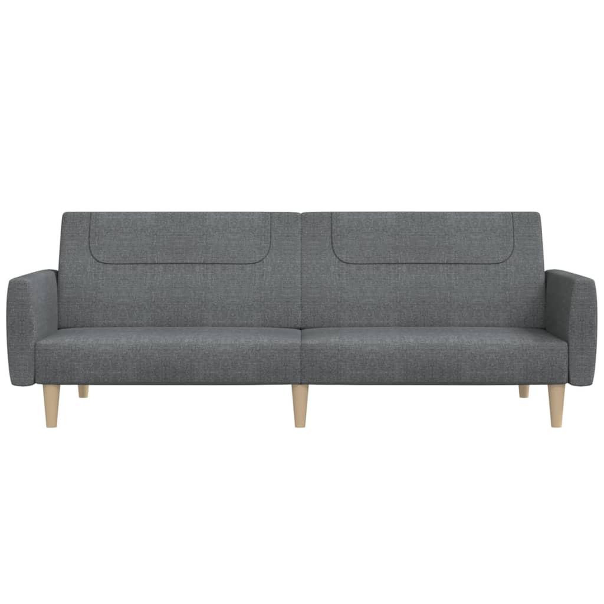 Voir la diapositive 5 : VIDAXL Canape-lit a 2 places gris clair tissu