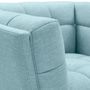 Voir la diapositive 2 : Rendez vous déco Fauteuil capitonné en tissu gris - Carmen