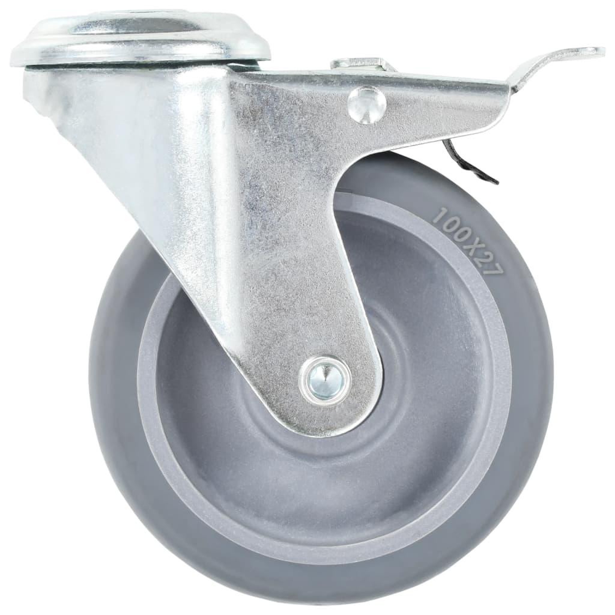 Voir la diapositive 4 : VIDAXL 24 pcs Roulettes pivotantes a trou de boulon 100 mm