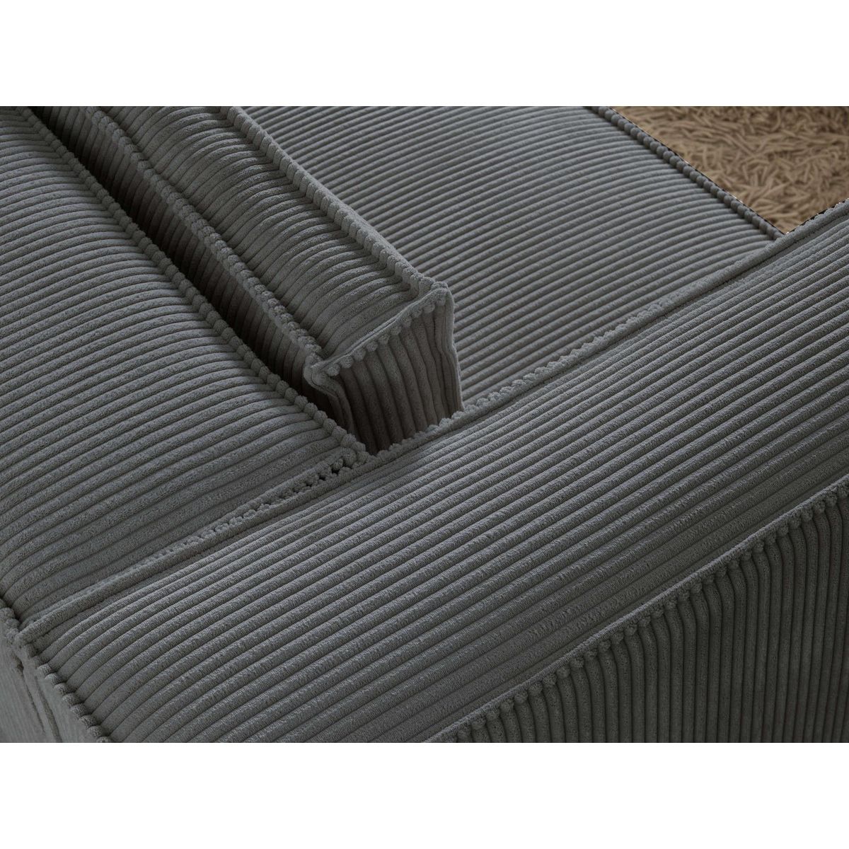 LISA DESIGN Stella - canapé fixe 3 places - en velours côtelé - style contemporain