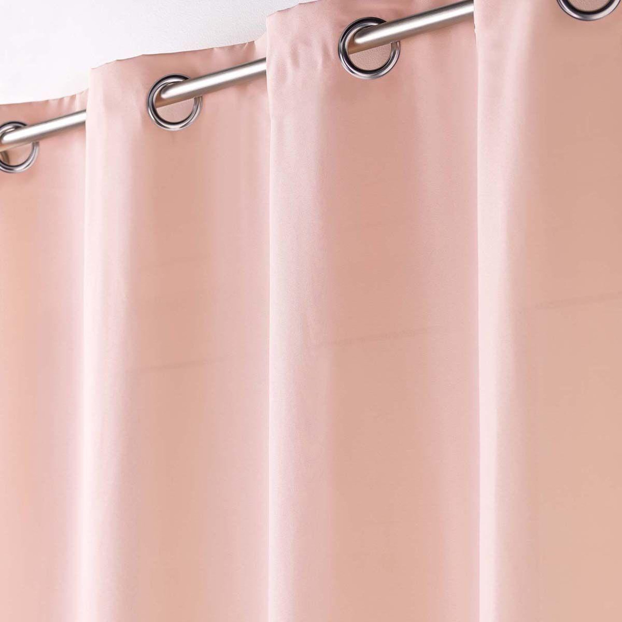 Voir la diapositive 2 : Douceur d'Intérieur Rideau à oeillets  absolu  140x280cm rose pâle