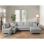 Voir la diapositive 2 : LISA DESIGN Rune - canapé panoramique avec pouf d'appoint - 7 places - style scandinave - gauche