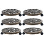 Voir la diapositive 1 : VIDAXL Chariots pour plantes 6 pcs Bronze 38 cm Plastique