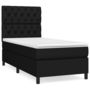 Voir la diapositive 2 : VIDAXL Sommier a lattes de lit et matelas Noir 80x200 cm Tissu