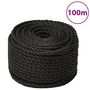 Voir la diapositive 1 : VIDAXL Corde de travail Noir 14 mm 100 m polypropylene
