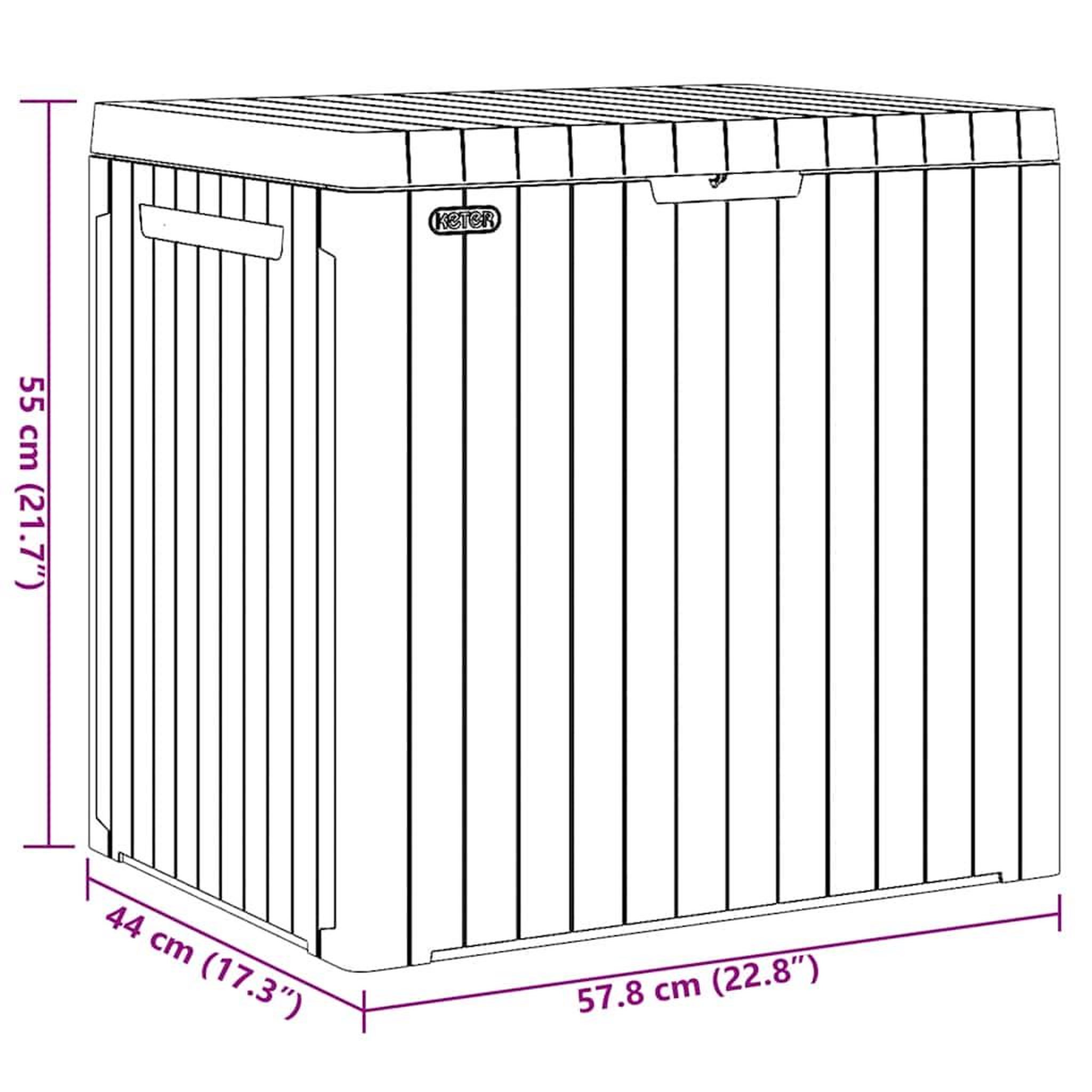 Voir la diapositive 6 : Keter Keter Boîte de rangement de jardin City 113 L