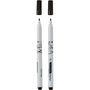 Voir la diapositive 3 : AUCHAN Lot de 2 marqueurs pour tableau blanc effaçables pointes fines noirs