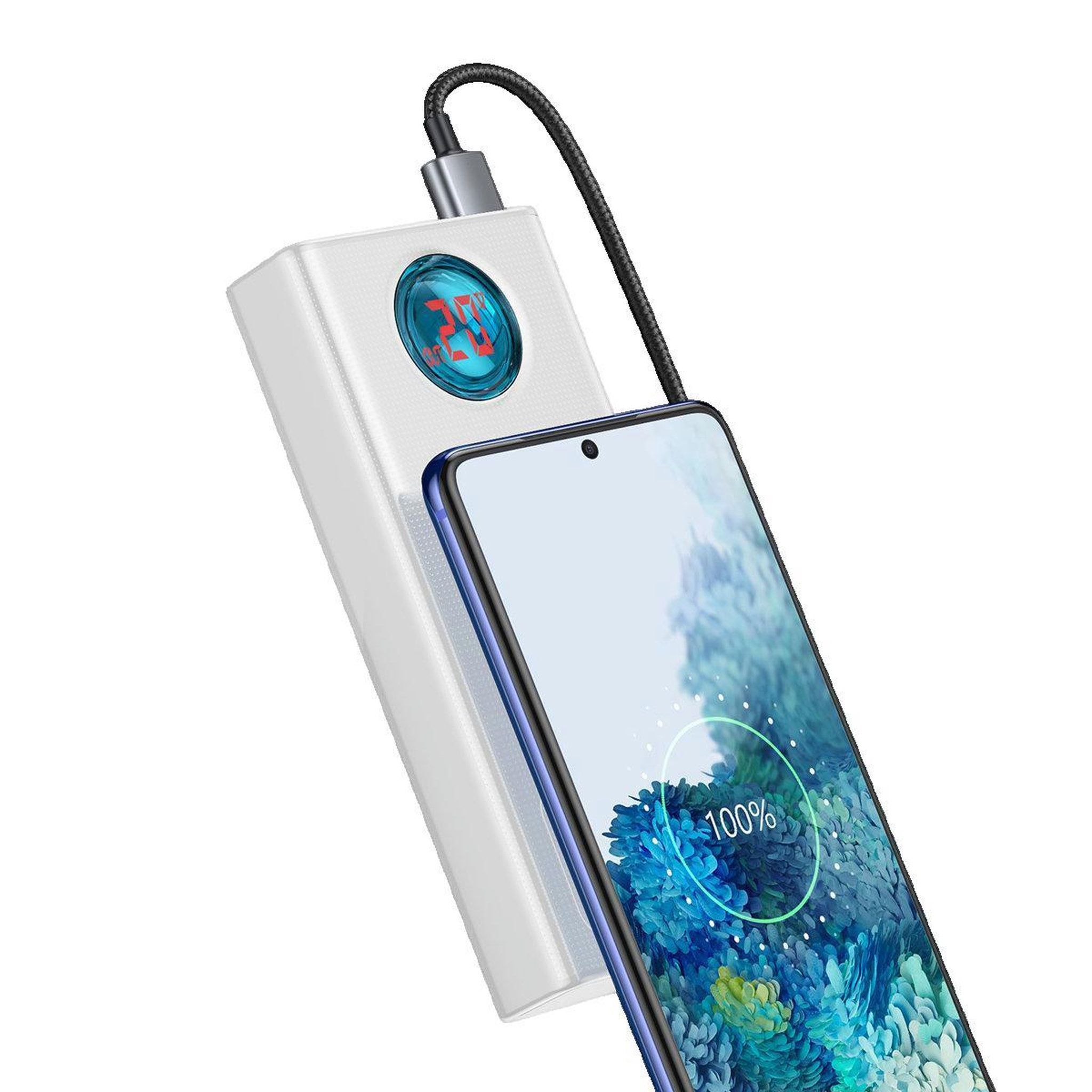Voir la diapositive 3 : BASEUS Powerbank Baseus Amblight 30000mAh 65W blanc