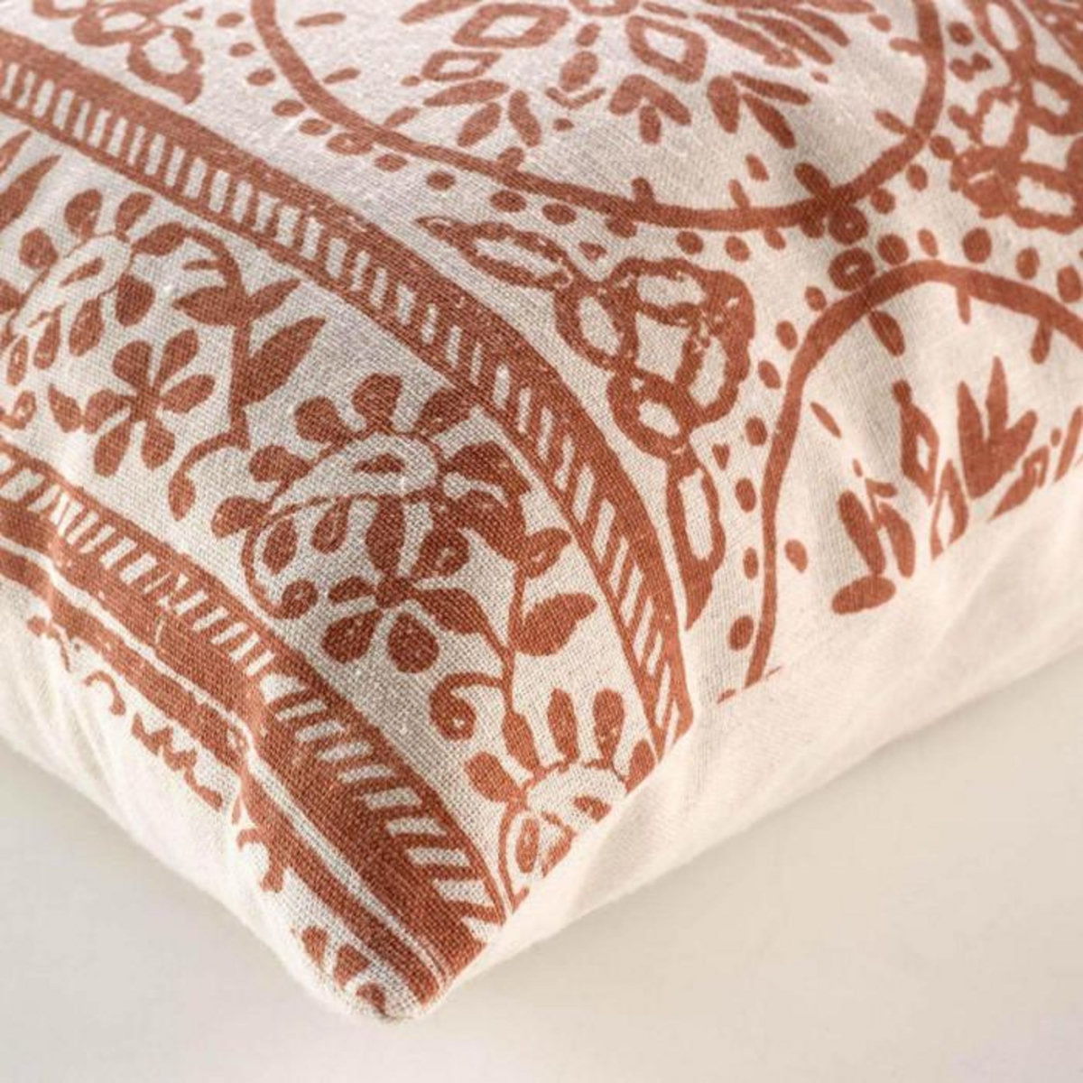 Paris Prix Coussin Déco Imprimé  Isalina  40x60cm Terracotta