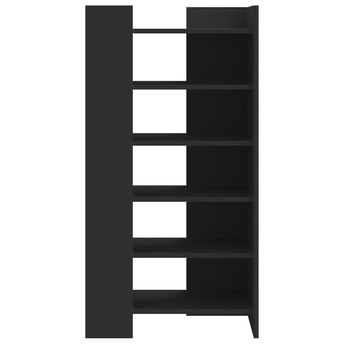 VIDAXL Armoire a chaussures noir 52x37,5x100 cm bois d'ingenierie
