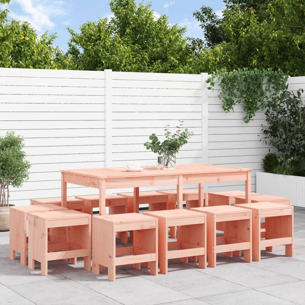 VIDAXL Ensemble a manger de jardin 13 pcs bois massif de Douglas