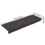 Voir la diapositive 6 : VIDAXL Tapis d'escalier 15 pcs tissu aiguillete 65x21x4 cm anthracite