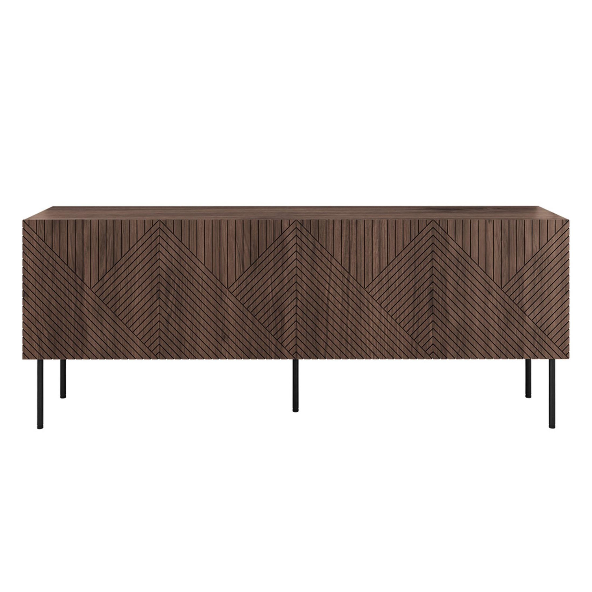 Voir la diapositive 1 : BEST MOBILIER Salvador - meuble tv - effet bois - 4 portes - 191 cm