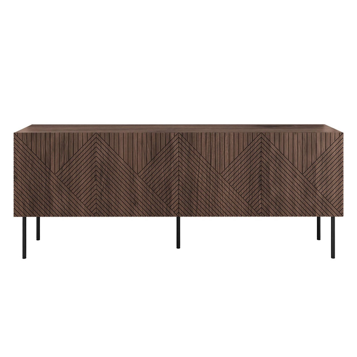 BEST MOBILIER Salvador - meuble tv - effet bois - 4 portes - 191 cm