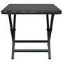 VIDAXL Table pliable noir 45x35x32 cm resine tressee